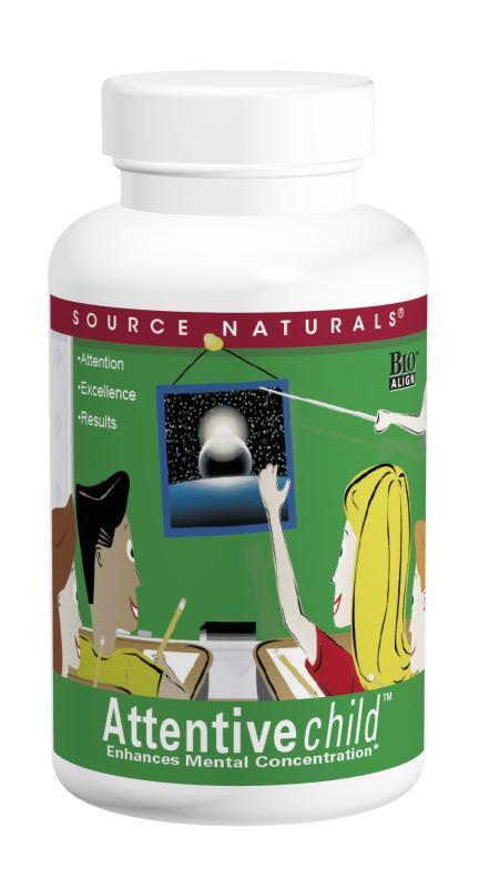 Комплекс для підтримання уваги У дітей Attentive Child Source Naturals 60 таблеток