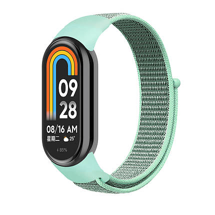 Ремінець нейлоновий ArmorStandart для Xiaomi Smart Band 8 Mint / Grey (ARM74017), фото 1