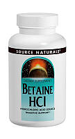Бетаин HCI 650мг, Source Naturals, 90 таблеток