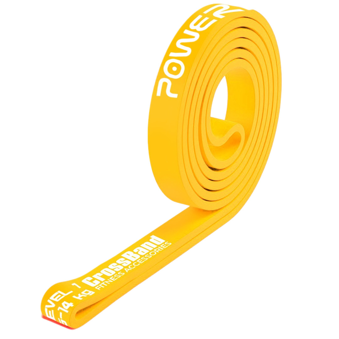 Еспандер-петля (гумка для фітнесу і кроссфіту) PowerPlay 4115 Power Band Light Жовта (1-7kg), фото 1