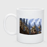 Чашка с принтом керамическая «Древний город»