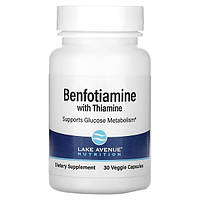 Бенфотиамин Benfotiamine 250 мг 30 капс с тиамином Lake Avenue Nutrition США