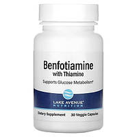 Бенфотіамін Benfotiamine 250 мг 30 капс з тіаміном  Lake Avenue Nutrition США