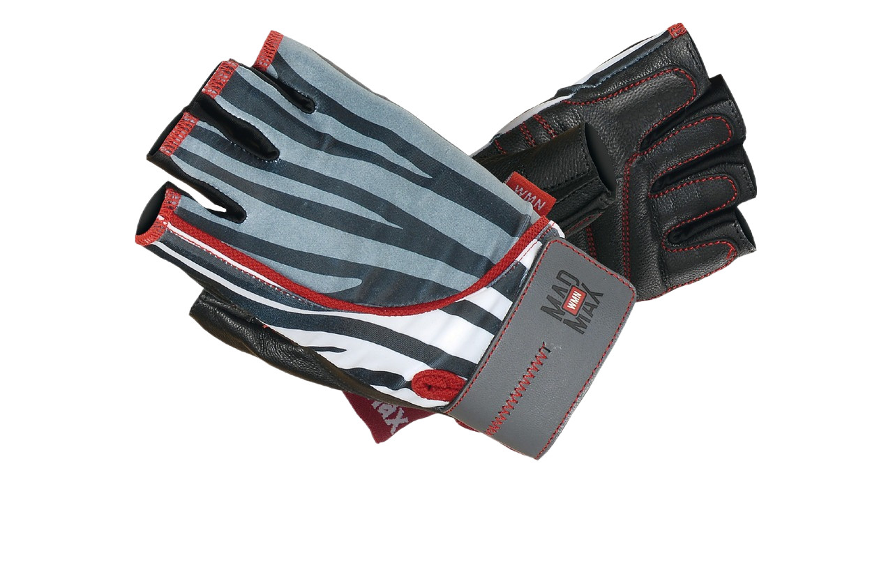 Рукавички для фітнесу MadMax MFG-911 Nine-eleven Zebra B&W zebra M, фото 1