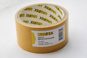 Стрічка клейка двостороння на тканинній основі 50 мм*5м UNIFIX