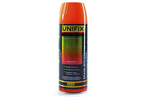 Емаль флуоресцентна акрилова жовтогарячий 400 мл UNIFIX