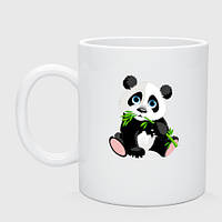 Чашка з принтом керамічний «Забавний ведмедик Панда»