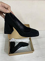 Туфлі жіночі SEE SEVEN 1392 чорні (весна-осінь, замша/велюр натуральна) (5400)