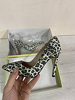 Туфлі жіночі Roberto netti 2152 сірий/леопард (весна-осінь, шкіра натуральна) (5388)
