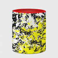Чашка с принтом «Белая и жёлтая краска»