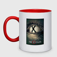 Чашка с принтом двухцветная «X - Files poster»