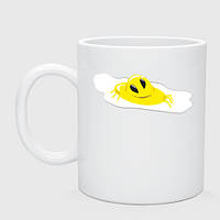 Чашка с принтом керамическая «Инопланетная глазунья»