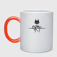 Чашка с принтом хамелеон «Stray Street cat»