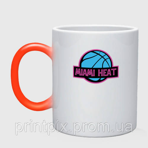 Чашка з принтом хамелеон «Miami Heat team»