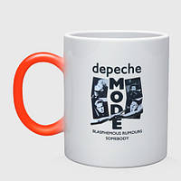 Чашка с принтом хамелеон «Depeche Mode - Blasphemous rumours somebody»