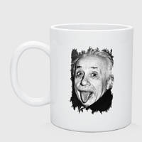Чашка з принтом керамічний «Енштейн показує язик»