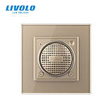 Bluetooth колонка 10 Вт Livolo золото скло (VL-C7-FCF-2AP), фото 3