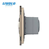 Bluetooth колонка 10 Вт Livolo золото скло (VL-C7-FCF-2AP), фото 4