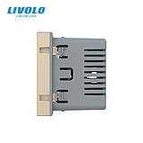 Модуль термостат керування конвектором фанклом Livolo золото (VL-FCA-2APS72), фото 2