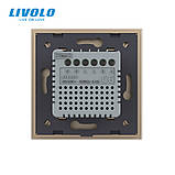 Цифровий сенсорний термостат для Конвектора Фанкйла Livolo золоте скло (VL-C7-FCA-2APS72), фото 5