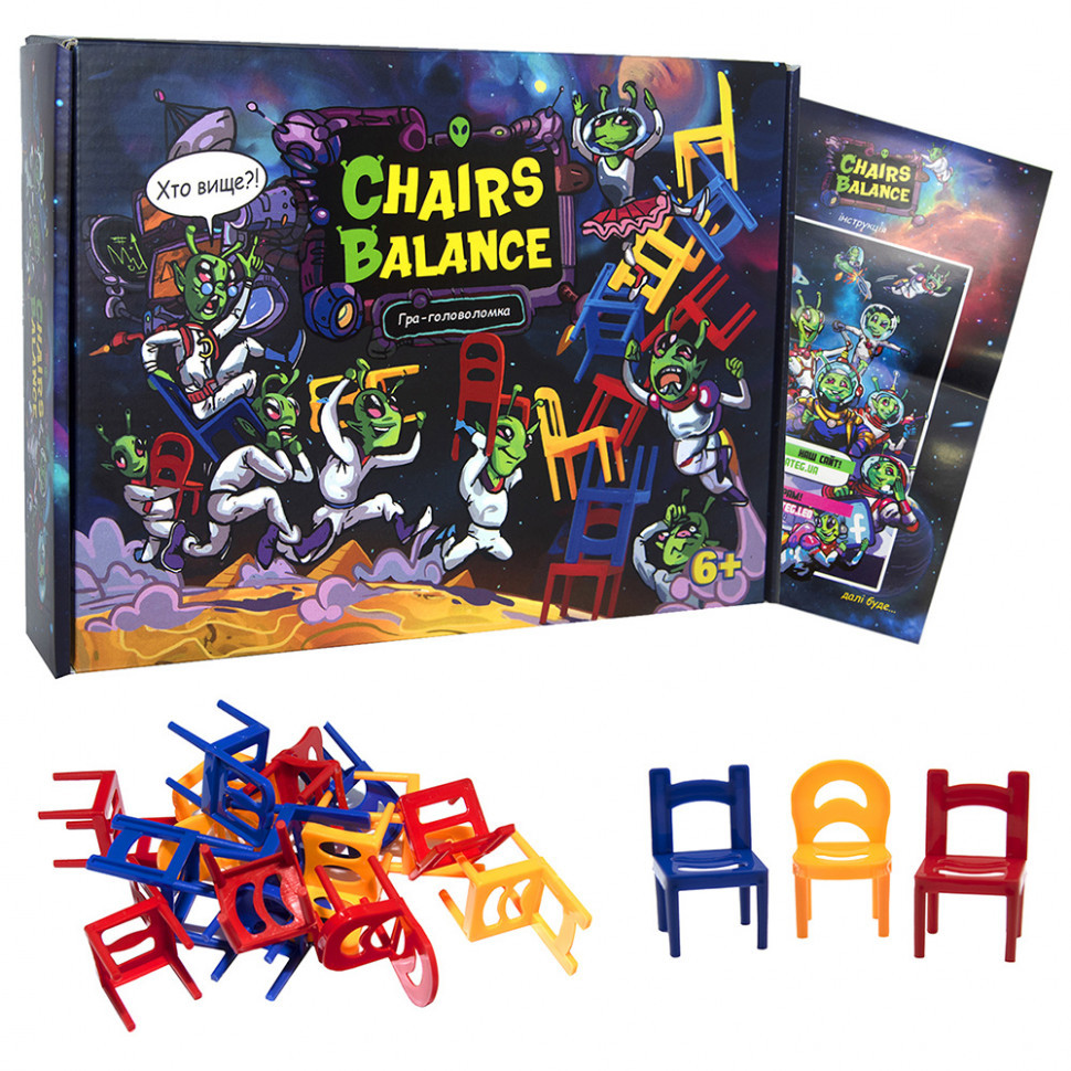 Настольная игра Chairs Balance Strateg 30408 укр. PS, код: 7904734 - фото 3 - id-p2187581908