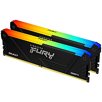 Оперативна пам'ять Kingston Fury Beast RGB 2x32ГБ для настільних ПК (KF436C18BB2AK2/64)