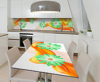 Наклейка виниловая на стол Zatarga Зеленые Цветы 650х1200 мм LW, код: 5562319