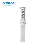 Розумна Wi-Fi висувна потрійна розетка з подвійним USB і бездротовою зарядкою Livolo (VL-SHS010), фото 5