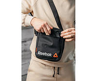 Барстека Reebok, Мужская сумка через плечо, Текстильная барсетка на три отделения, Брендовая сумка
