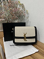 Yves Saint Laurent Solferino Black/White женские сумочки и клатчи высокое качество