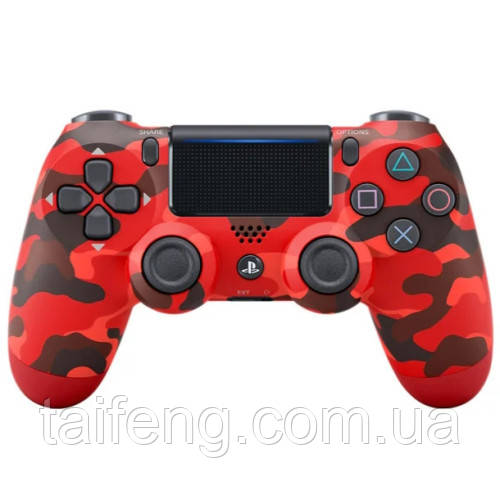 Багатофункційний джойстик DualShock 4 для Sony PS4 V2 червоний камуфляж