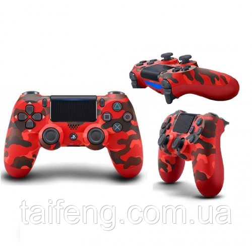 Багатофункційний джойстик DualShock 4 для Sony PS4 V2 червоний камуфляж