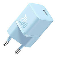 Сітчасте зарядне пристрій Baseus GaN5 Fast Charger(mini) 1C 20W EU Blue