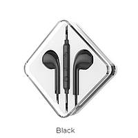 Навушники HOCO M55 Memory sound wire control earphones with mic Black (6957531099949)