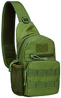 Тактическая армейская мужская сумка-слинг Survival Хаки (5904555954359) PP, код: 7830115