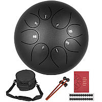 VEVOR Steel Tongue Drum Язычковый барабан 8 нот 10 дюймов Дисковый барабан Steel Tongue Drummer Steel Tongue