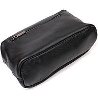 Удобная сумка на три отделения из натуральной кожи 22094 Vintage Черная Отличное качество