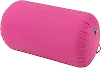 CNCEST Air Roller 100x60cm Air Yoga Roller PVC Gym Roller Inflatable Tumbling Yoga Roller with Pump (Pink)