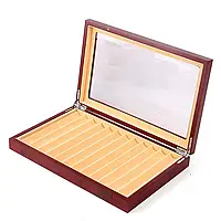 12 слотів для ручок з вітриною Коробка для ручок з дерев'яним ящиком зі скляним вікном
