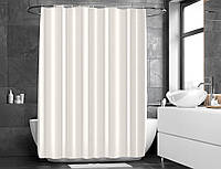 Тканинна штора для ванної кімнати BIANCO з кільцями. Розмір 240*200