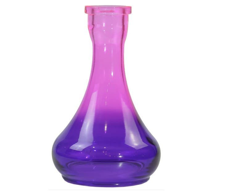 Скляна колба для кальяну Drop (дроп) - Рожево-фіолетова
