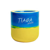 Глиняная чаша для кальяна с терморегуляцией для равномерного нагрева Tiaga, Blue Yellow (Сине-желтая)