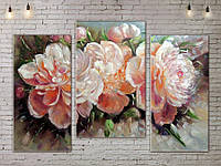 Модульная картина ArtStar цветы Пионы ADFL0196 размер 55 х 70 см