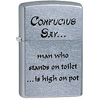 Зажигалка Zippo 28459 CONFUCIUS SAY TOILET