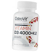 Витамин Д3 К2 Ostrovit Vitamin D3 4000 + K2 100 таб (36250039)