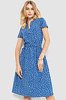 Платье в горох, цвет сине-белый, 230R006-23