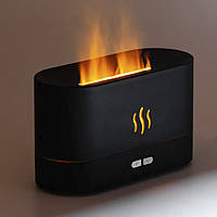 Зволожувач повітря з ефектом полум'я Flame Aroma Diffuser чорний