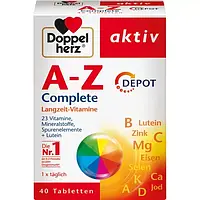 Таблетки A-Z Depot Doppelherz 40 штук, 59,6 г. (Німеччина) Doppelherz A-Z Depot Tabletten 40 St., 59,6 g