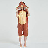 Кигуруми взрослая BearWear Мишка летняя (ледяной шелк) S 150 - 158 см Коричневый (1000231-S)