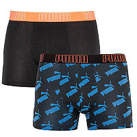 Трусы-боксеры Puma Big Logo AOP Boxer 2-pack S Черный/Синий 501012001-030